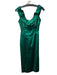 Karen Millen Size 2 Emerald Green Acetate Blend Pintuck Details V Back Dress Emerald Green / 2