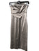 Karen Millen Size 4 Dove Gray Acetate Blend Strapless Back Zip boning Dress Dove Gray / 4