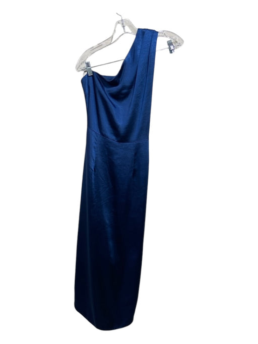 Elliatt Size S Navy Blue Polyester One Shoulder Midi Dress Navy Blue / S