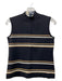 Saks Fifth Ave Size 8 Black, Gold & Ivory Wool Stripe Baker Pockets Top Black, Gold & Ivory / 8