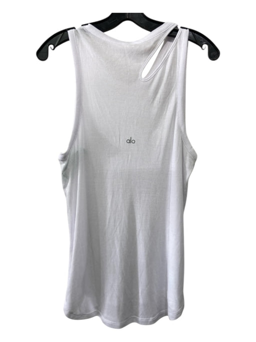 Alo Size M White Pearl RIBBON Cut Out Sleeveless Top White Pearl / M