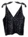 J Crew Collection Size M Black Polyester Fully Sequined Double V Top Black / M