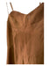 Ali Golden Size M Brown Viscose Sweetheart Neckline Cupped Spaghetti Strap Dress Brown / M