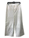 Frank & Oak Size 12 Ivory White Cotton High Rise Wide Leg Loops Pants Ivory White / 12