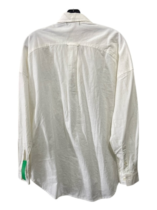 Alex Mill Size M Ivory White Cotton Button Down Long Sleeve Breast Pocket Top Ivory White / M