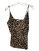 Reformation Size XL Brown & Black Viscose V Neck Animal Print Camisole Top Brown & Black / XL