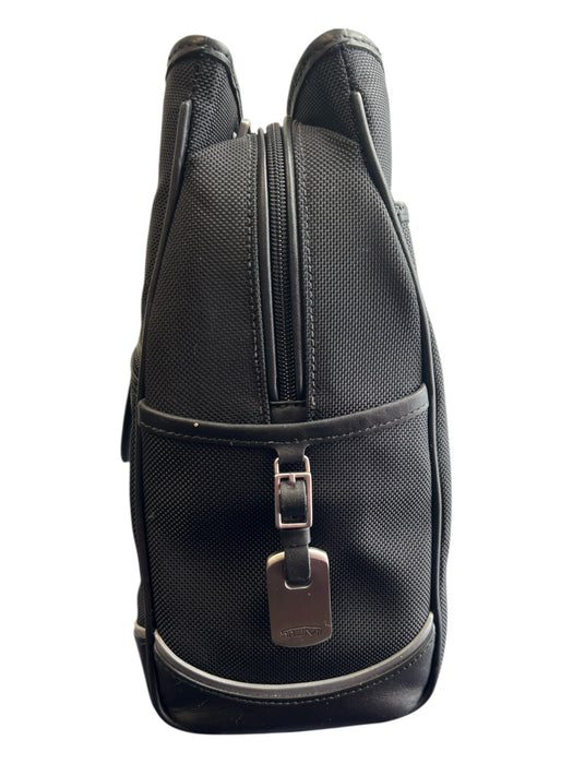 Tumi Black & Gray Triple Compartment 2 handles Top Zip Satchel Bag Black & Gray / Medium