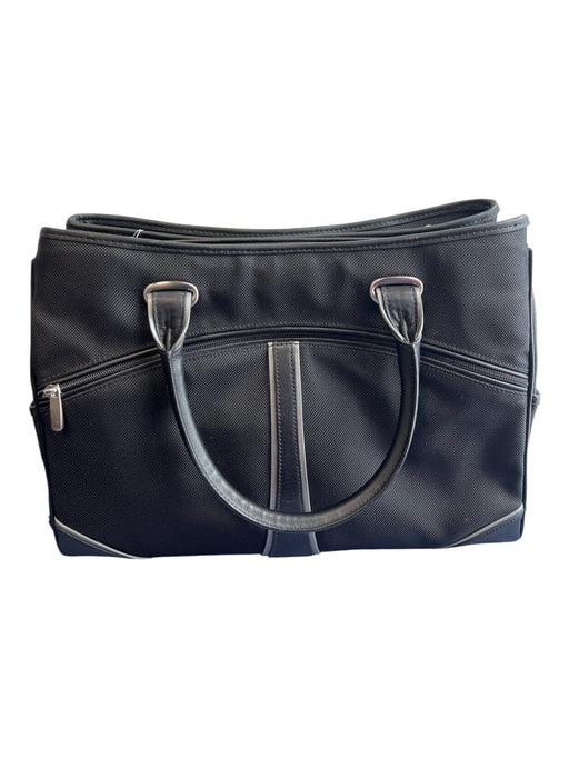 Tumi Black & Gray Triple Compartment 2 handles Top Zip Satchel Bag Black & Gray / Medium