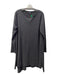 Eileen Fisher Size Large Dark Gray Merino Wool Long Sleeve Ribbed Detail Dress Dark Gray / Large