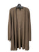 Eileen Fisher Size XL Brown Wool Long Sleeve Open Front Below Knee Cardigan Brown / XL