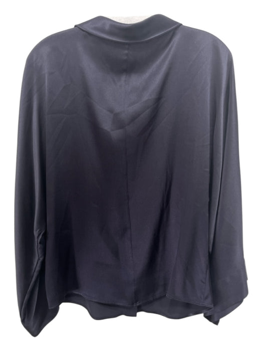 Stella McCartney Size 36 Navy Blue Silk Button Up Long Sleeve Collar Top Navy Blue / 36