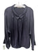 Stella McCartney Size 36 Navy Blue Silk Button Up Long Sleeve Collar Top Navy Blue / 36