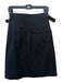 Chloe Size 36 Black Cotton Pleated Buckle Knee Length Skirt Black / 36