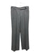 Trina Turk Size 8 Gray Wool Low Rise Straight Leg Trouser Pants Gray / 8