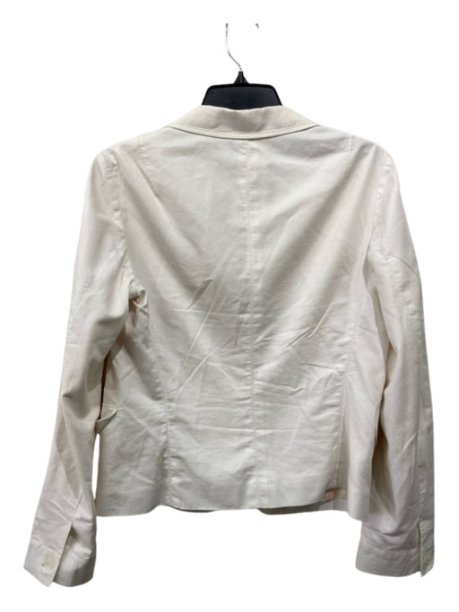 Jil Sander Size 38 Ivory White Cotton 2 Buttons Blazer Collar Jacket Ivory White / 38