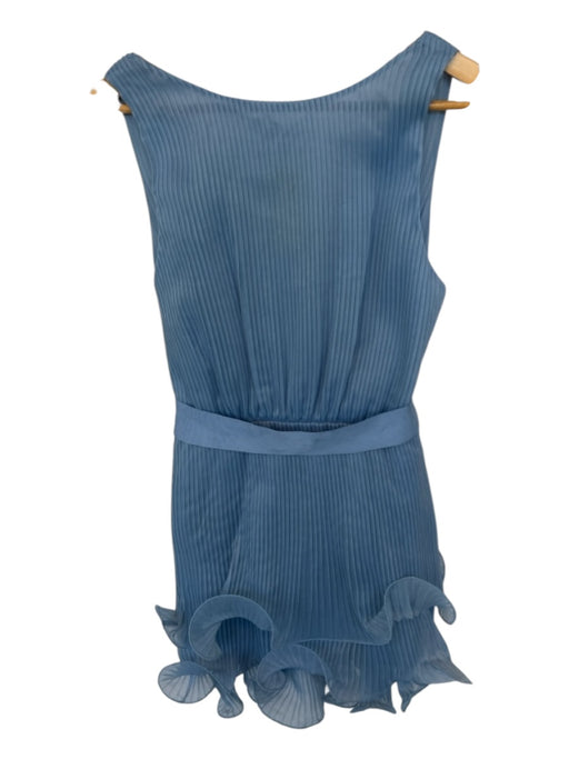 Loveshackfancy Size 8 Baby Blue Polyester Sleeveless Pleated Belted Dress Baby Blue / 8