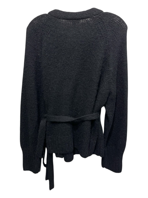 COS Size M Black Wool Blend Rib Knit Wrap Tie Waist Sweater Black / M