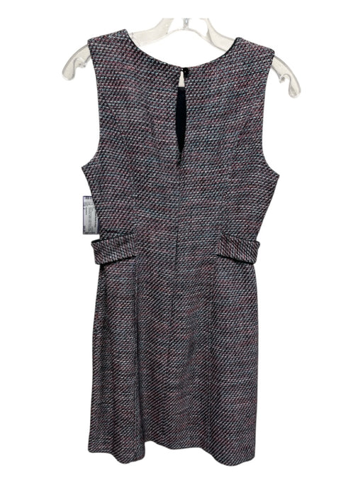 Shoshanna Size 2 Navy, Red & Aqua Cotton Blend Tweed Sleeveless Dress Navy, Red & Aqua / 2