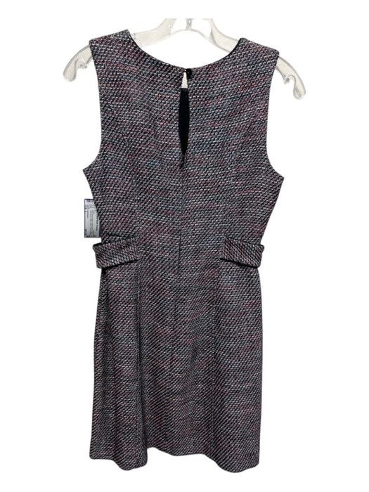 Shoshanna Size 2 Navy, Red & Aqua Cotton Blend Tweed Sleeveless Dress Navy, Red & Aqua / 2