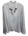 Giorgio Armani Size 12 Light Gray Silk Long Sleeve Buttons Blouse Top Light Gray / 12