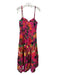 Farm Rio Size Small Pink, Green & Multi Print Cotton Maxi Spaghetti Strap Dress Pink, Green & Multi Print / Small