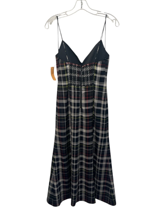 Alice + Olivia Size 2 Black, White & Red Polyester Plaid Spaghetti Strap Dress Black, White & Red / 2