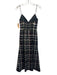 Alice + Olivia Size 2 Black, White & Red Polyester Plaid Spaghetti Strap Dress Black, White & Red / 2