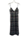 Alice + Olivia Size 2 Black, White & Red Polyester Plaid Spaghetti Strap Dress Black, White & Red / 2
