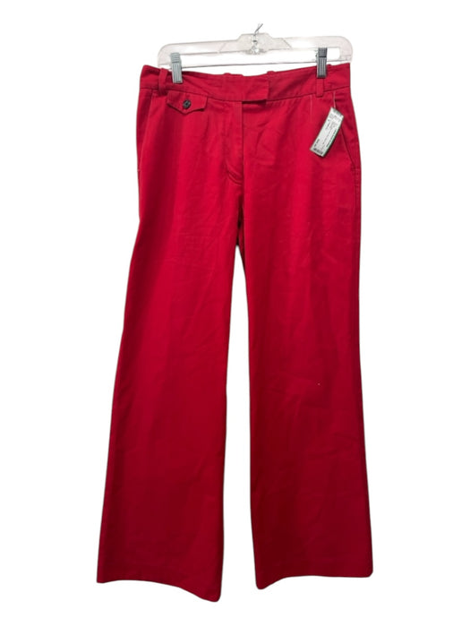 3.1 Phillip Lim Size 4 Red Cotton Low Rise Wide Leg Pants Red / 4