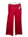 3.1 Phillip Lim Size 4 Red Cotton Low Rise Wide Leg Pants Red / 4