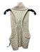 One Teaspoon Size S Cream Wool Cable Knit Cowl Neck Chunky Knit Sleeveless Top Cream / S