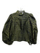 Ganni Size 34 Green & Black Polyester Blend Long puff sleeve Animal Print Top Green & Black / 34