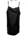 Staud Size XS Black Polyurethane Spaghetti Strap Front Pockets Mini Dress Black / XS