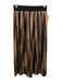 Alice & Olivia Size 0 Gold, Brown & Black Polyester Back Zip Metallic Midi Skirt Gold, Brown & Black / 0