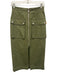 Veronica Beard Size 2 Army Green Cotton High Rise Cargo Pockets Midi Skirt Army Green / 2