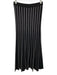 Intermix Size P Black & Silver Rayon Blend Knit Ribbed Detail Midi Skirt Black & Silver / P