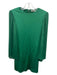 Alice + Olivia Size 2 Green Viscose Pleated Sleeves Round Neck Mini Dress Green / 2