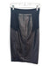 Diane Von Furstenberg Size 4 Black Leather & Silk High Rise Fabric Block Skirt Black / 4