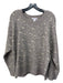 Athleta Size 1X Gray & Beige Merino Wool Blend Scoop Neck Ribbed Trim Sweater Gray & Beige / 1X