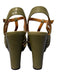Chie Mihara Shoe Size 38 Green Leather Heel Almond Toe Ankle Strap Caged Shoes Green / 38