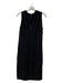 Vince Size Medium Black Viscose Blend Sleeveless Round Neck Back Zip Knit Dress Black / Medium