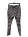 Victoria Beckham Size 8 Black & White Viscose Plaid Side Pocket Mid Rise Pants Black & White / 8