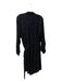 Diane Von Furstenberg Size 4 Black Silk Collared Wrap Side Tie Long Sleeve Dress Black / 4