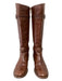 Tory Burch Shoe Size 7 Brown Vegan Leather Buckle Detail Side Zip Boots Brown / 7