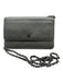 Chanel Pewter Leather Grained SHW Crossbody Wallet on a Chain Bag Pewter / Mini