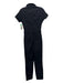 Good American Size 0 Black Cotton Blend Denim Front Zip Front Pocket Jumpsuit Black / 0