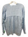 Vince Size S Light Blue Rayon Blend One Button V Neck Texture Long Sleeve Top Light Blue / S