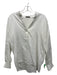 Vince Size XS White Rayon Blend One Button V Neck Texture Long Sleeve Top White / XS