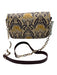 Tory Burch Cream, Blue & Yellow Coated Canvas Snap Closure Chevron Crossbody Bag Cream, Blue & Yellow / XS