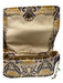 Tory Burch Cream, Blue & Yellow Coated Canvas Snap Closure Chevron Crossbody Bag Cream, Blue & Yellow / XS